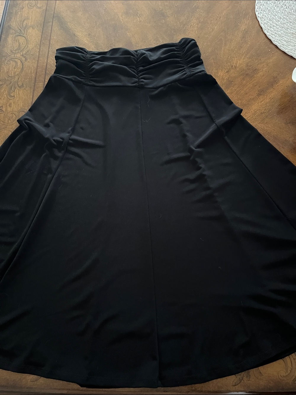 Sandro Black A-Line Skirt with Ruched Waistband